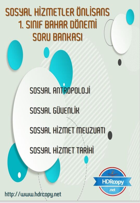 1.SINIF 4 DERS SORU BANKASI(Sosyal Hizm.)